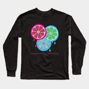 Pastel juicy citrus fruits Long Sleeve T-Shirt